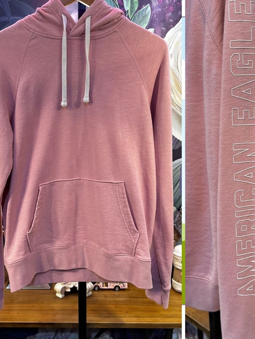 American Eagle S Dusty Rose Hoodie Streetwear Sporty Minimalist Athleisure